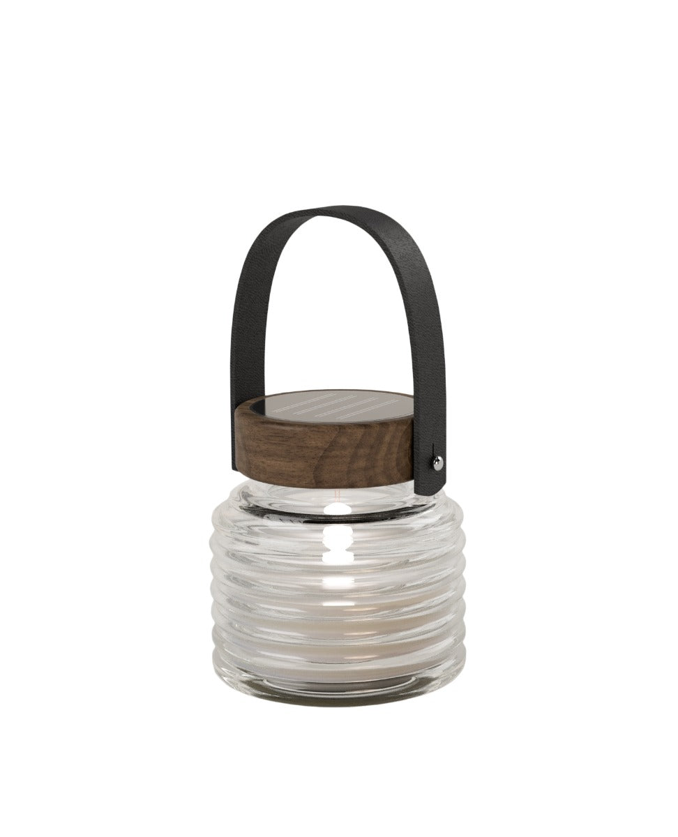 Sirius Aston Solar krukke, sort/brun - Ø12 cm. - Bahne